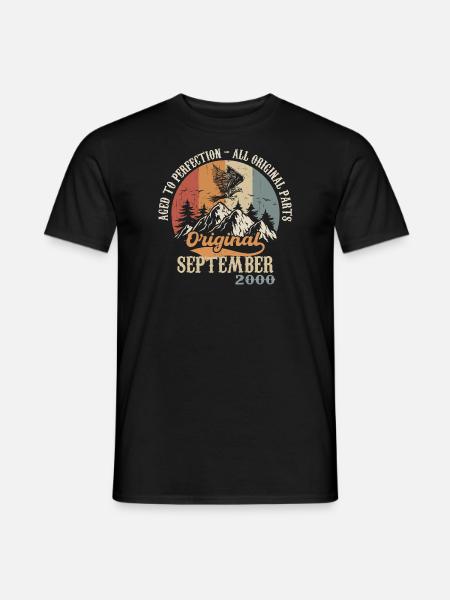 Né Septembre 2000 Anniversaire Septembre2000 - T-shirt homme - noir