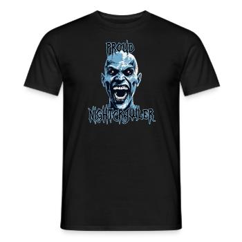 Proud Nightcrawler, night owl, scary - Men's T-Shirt - black - Front - AI Model Male 178 light (178cm)