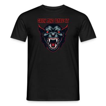 Dämonenkopf, grinse und entblöße es. - Männer T-Shirt - Schwarz - Vorne - AI Model Male 178 light (178cm)