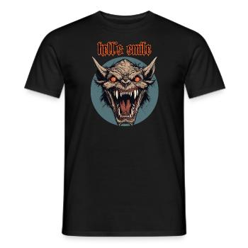 Dämonen-Ork-Kopf, Höllenlächeln - Männer T-Shirt - Schwarz - Vorne - AI Model Male 178 light (178cm)