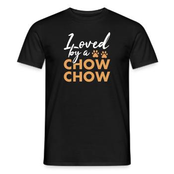 Loved By A Chow Chow - Men's T-Shirt - black - Front - AI Model Male 178 light (178cm)