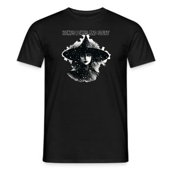 Witch, Hokus Pokus and Stuff, Halloween - Men's T-Shirt - black - Front - AI Model Male 178 light (178cm)