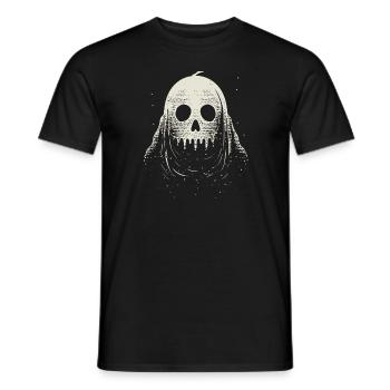 Tête de fantôme avec un visage de citrouille - T-shirt homme - noir - Devant - AI Model Male 178 light (178cm)