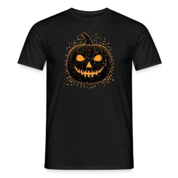 Unheimliche schwarze Jackolantern - Männer T-Shirt - Schwarz - Vorne - AI Model Male 178 light (178cm)
