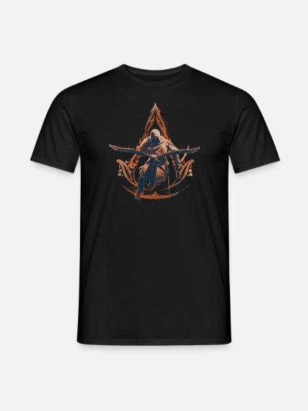 Assassin's Creed Mirage Logo Und Adler - Männer T-Shirt - Schwarz