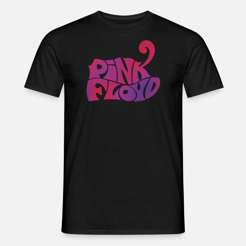 Pink Floyd Lettering Pink - T-shirt uomo - nero