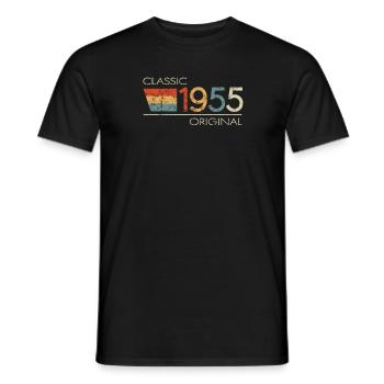 1955 Birthday Classic Original - Men's T-Shirt - black - Front - AI Model Male 178 light (178cm)