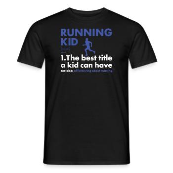 Sport Kid Running - T-shirt homme - noir - Devant - AI Model Male 178 light (178cm)