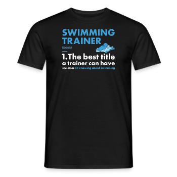 Sport Trainer Swimming - Männer T-Shirt - Schwarz - Vorne - AI Model Male 178 light (178cm)