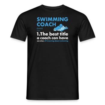 Sport Coach Swimming - Männer T-Shirt - Schwarz - Vorne - AI Model Male 178 light (178cm)