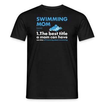 Sport Mom Swimming - Men's T-Shirt - black - Front - AI Model Male 178 light (178cm)