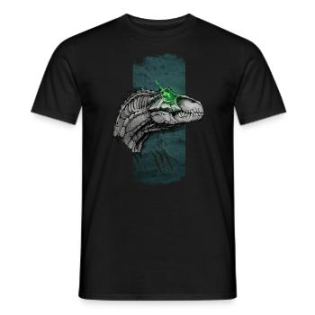 Glühender Raptor: Der glühende Blick - Männer T-Shirt - Schwarz - Vorne - AI Model Male 178 light (178cm)