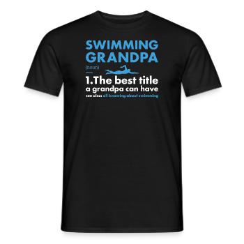 Sport Papi Natation - T-shirt homme - noir - Devant - AI Model Male 178 light (178cm)