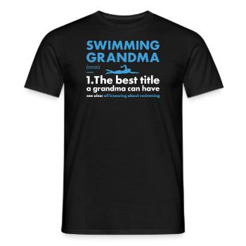 Sport Grandma Swimming - Männer T-Shirt - Schwarz - Vorne - AI Model Male 178 light (178cm)