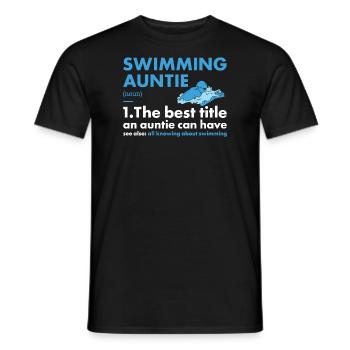 Sport Auntie Swimming - Männer T-Shirt - Schwarz - Vorne - AI Model Male 178 light (178cm)