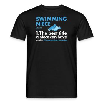 Sport Niece Swimming - Männer T-Shirt - Schwarz - Vorne - AI Model Male 178 light (178cm)