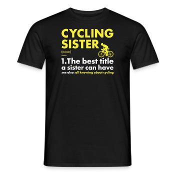 Sport Sister Cycling - Männer T-Shirt - Schwarz - Vorne - AI Model Male 178 light (178cm)
