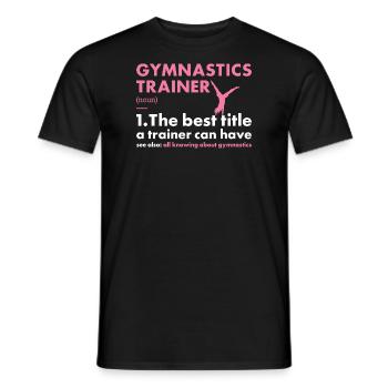 Sports Coach Gymnastics - Men's T-Shirt - black - Front - AI Model Male 178 light (178cm)