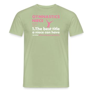 Sport Niece Gymnastics - Men's T-Shirt - sage - Front - AI Model Male 178 light (178cm)