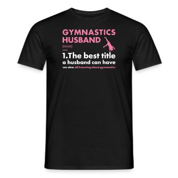 Sport Husband Gymnastics - Männer T-Shirt - Schwarz - Vorne - AI Model Male 178 light (178cm)