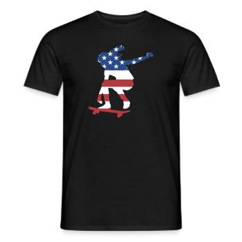 Sport Us Flag Skateboard - T-shirt homme - noir - Devant - AI Model Male 178 light (178cm)