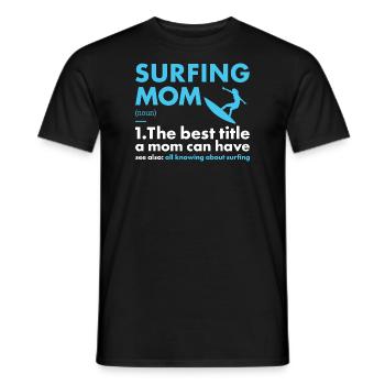 Sport Mom Surfing - Männer T-Shirt - Schwarz - Vorne - AI Model Male 178 light (178cm)