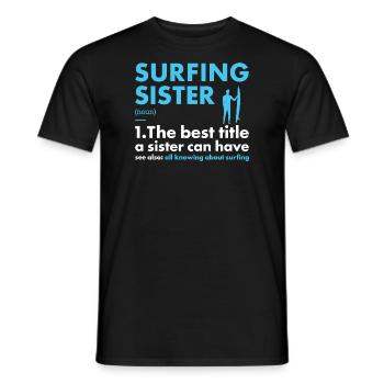 Sport Sister Surfing - Men's T-Shirt - black - Front - AI Model Male 178 light (178cm)
