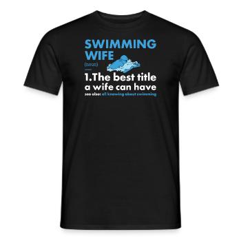 Sport Wife Surfing - Men's T-Shirt - black - Front - AI Model Male 178 light (178cm)