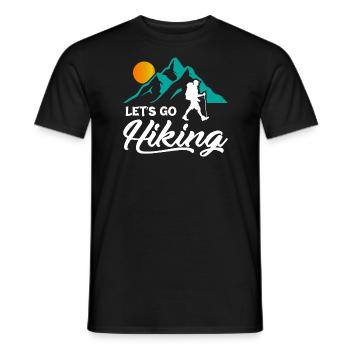 Lets Go Hiking - Men's T-Shirt - black - Front - AI Model Male 178 light (178cm)