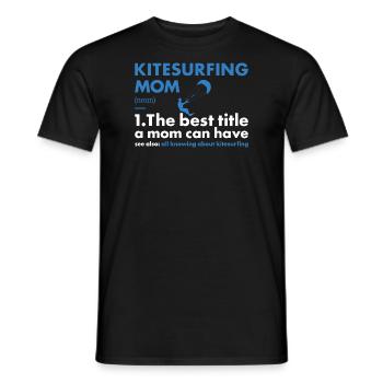 Sport Maman Kitesurf - T-shirt homme - noir - Devant - AI Model Male 178 light (178cm)