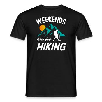 Weekends Are For Hiking - Men's T-Shirt - black - Front - AI Model Male 178 light (178cm)