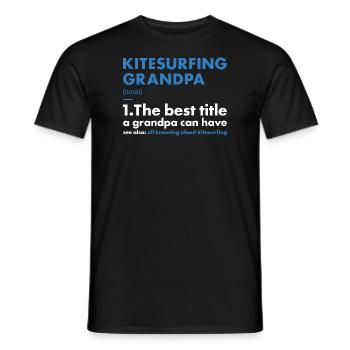 Sport Grand-père Kitesurf - T-shirt homme - noir - Devant - AI Model Male 178 light (178cm)