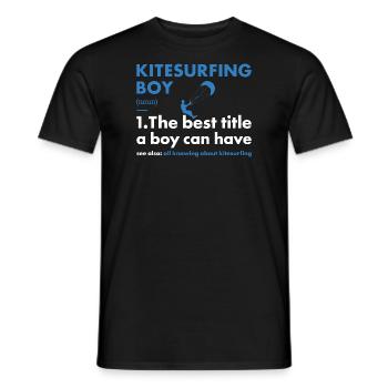 Sport Boy Kitesurf - T-shirt homme - noir - Devant - AI Model Male 178 light (178cm)