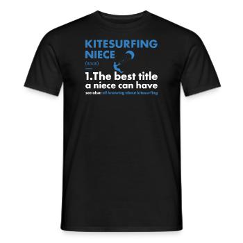 Sport Niece Kitesurfing - Männer T-Shirt - Schwarz - Vorne - AI Model Male 178 light (178cm)
