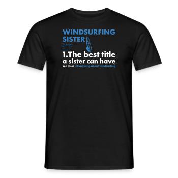 Sport Sister Windsurfing - Men's T-Shirt - black - Front - AI Model Male 178 light (178cm)