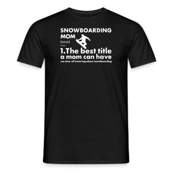 Sport Mom Snowboarding - Männer T-Shirt - Schwarz - Vorne - AI Model Male 178 light (178cm)