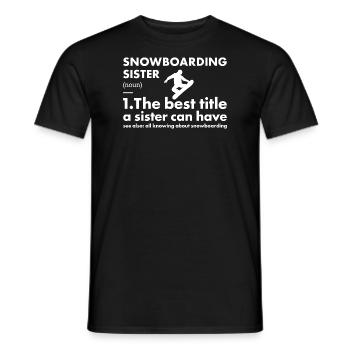Sport Sister Snowboarding - Männer T-Shirt - Schwarz - Vorne - AI Model Male 178 light (178cm)