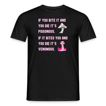 Toxique vs venimeux - T-shirt homme - noir - Devant - AI Model Male 178 light (178cm)