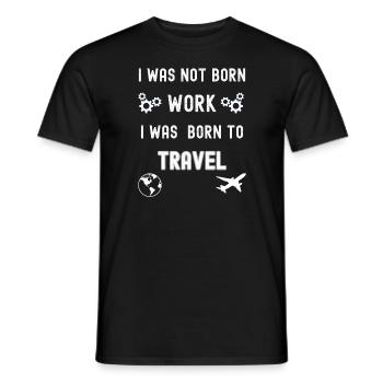 Je suis né pour voyager - T-shirt homme - noir - Devant - AI Model Male 178 light (178cm)
