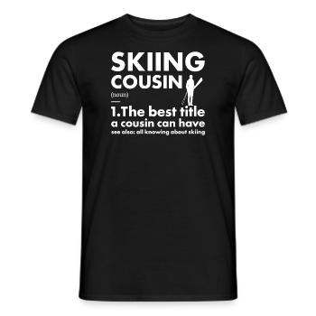 Sport Cousin Skiing - Männer T-Shirt - Schwarz - Vorne - AI Model Male 178 light (178cm)
