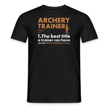 Sports Trainer Archery - Men's T-Shirt - black - Front - AI Model Male 178 light (178cm)