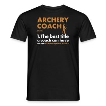 Sport Coach Archery - Men's T-Shirt - black - Front - AI Model Male 178 light (178cm)