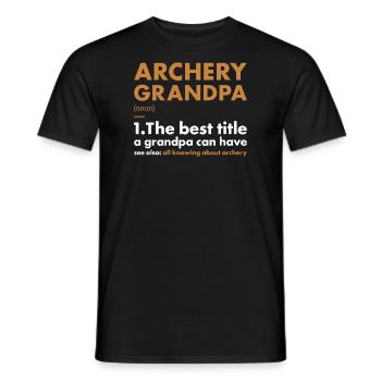 Sport Grandpa Archery - Men's T-Shirt - black - Front - AI Model Male 178 light (178cm)