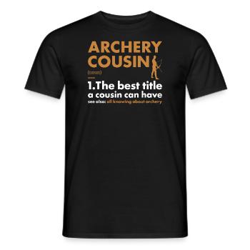 Sport Cousin Archery - Men's T-Shirt - black - Front - AI Model Male 178 light (178cm)