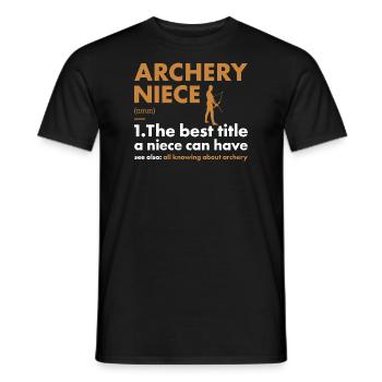 Sport Niece Archery - Men's T-Shirt - black - Front - AI Model Male 178 light (178cm)