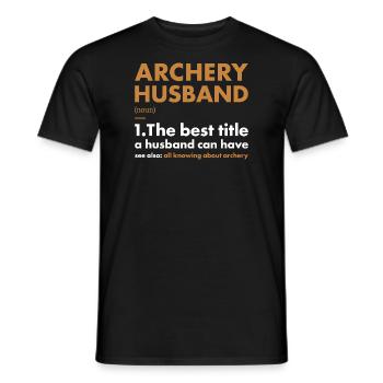 Sport Husband Archery - Men's T-Shirt - black - Front - AI Model Male 178 light (178cm)