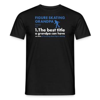 Sport Grandpa Figure Skating - Men's T-Shirt - black - Front - AI Model Male 178 light (178cm)
