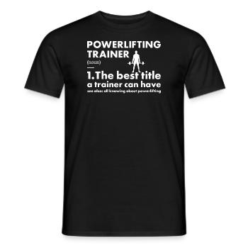 Sports Trainer Powerlifting - Men's T-Shirt - black - Front - AI Model Male 178 light (178cm)