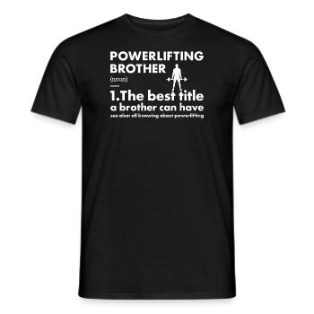 Sport Brother Powerlifting - Men's T-Shirt - black - Front - AI Model Male 178 light (178cm)