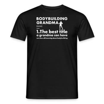 Sport Grandma Definition Bodybuilding - Men's T-Shirt - black - Front - AI Model Male 178 light (178cm)
